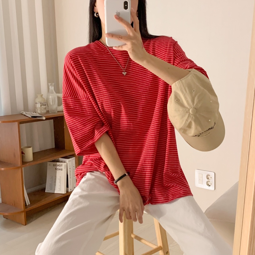 HELLO JINI東大門代購女裝新款時尚人氣休閑25春夏真品T恤HELLO JINIT恤