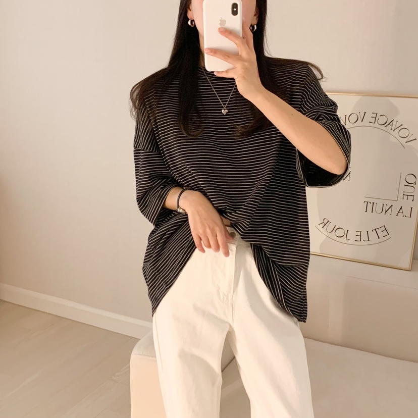 HELLO JINI東大門代購女裝新款時尚人氣休閑25春夏真品T恤HELLO JINIT恤