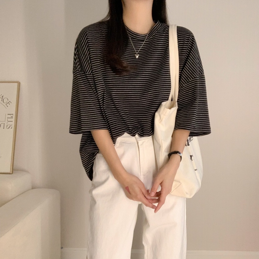 HELLO JINI東大門代購女裝新款時尚人氣休閑25春夏真品T恤HELLO JINIT恤