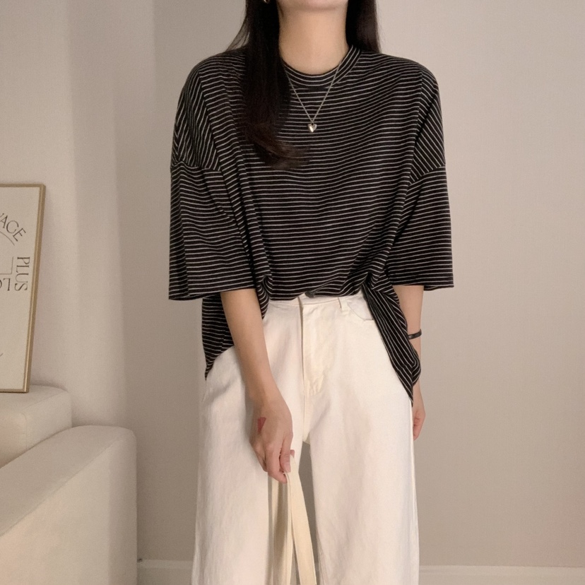 HELLO JINI東大門代購女裝新款時尚人氣休閑25春夏真品T恤HELLO JINIT恤