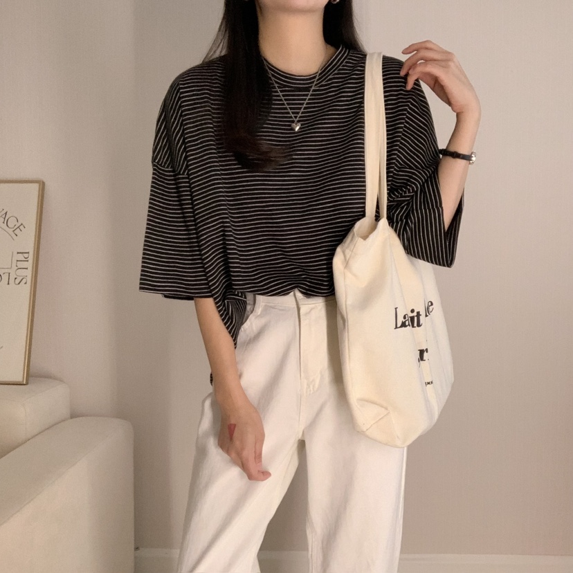 HELLO JINI東大門代購女裝新款時尚人氣休閑25春夏真品T恤HELLO JINIT恤