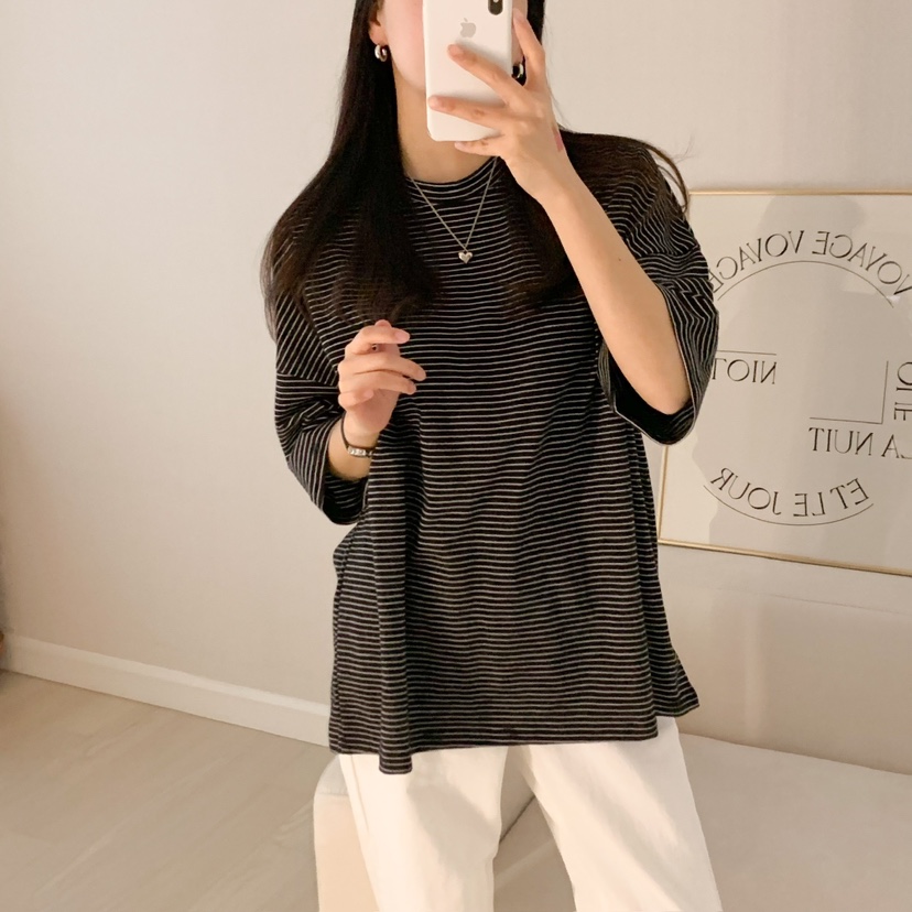 HELLO JINI東大門代購女裝新款時尚人氣休閑25春夏真品T恤HELLO JINIT恤圖色2