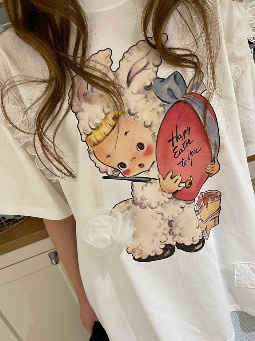 BOUTIQUE-L韓國代購女裝新品25春夏真品熱賣時尚人氣休閑T恤BOUTIQUE-LT恤