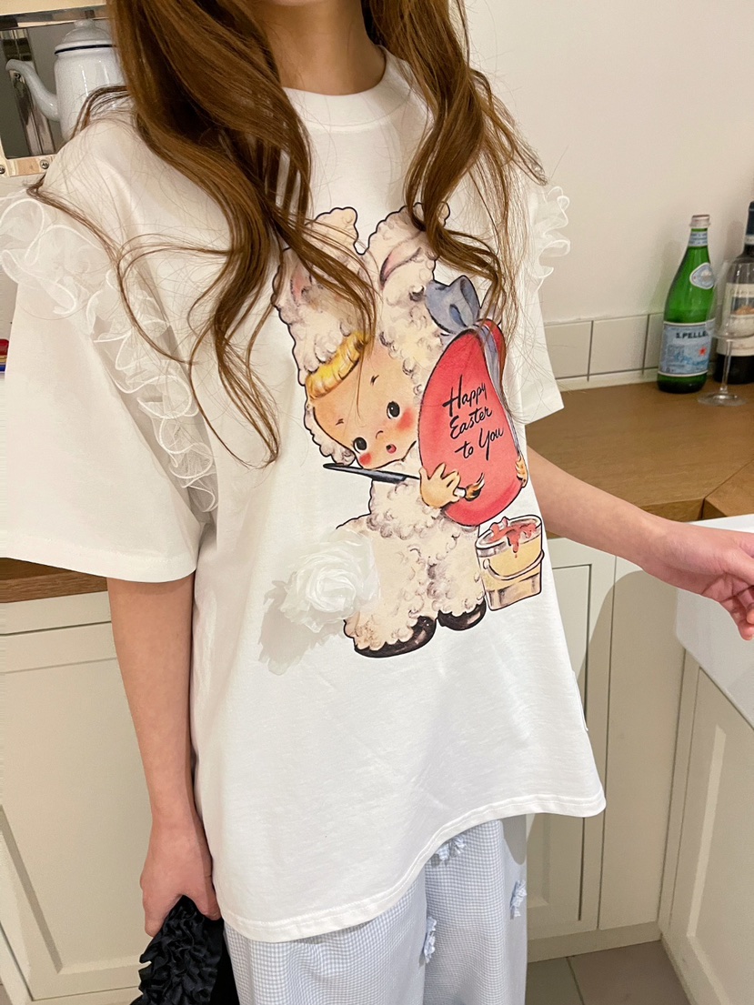BOUTIQUE-L韓國代購女裝新品25春夏真品熱賣時尚人氣休閑T恤BOUTIQUE-LT恤