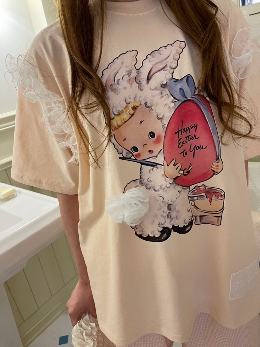 BOUTIQUE-L韓國代購女裝新品25春夏真品熱賣時尚人氣休閑T恤BOUTIQUE-LT恤