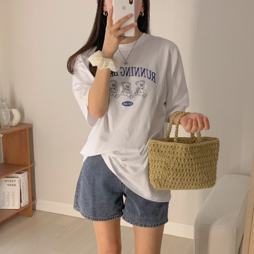 FROMJINI韓國代購女裝新品25春夏熱賣休閑時尚人氣真品職業T恤FROMJINIT恤