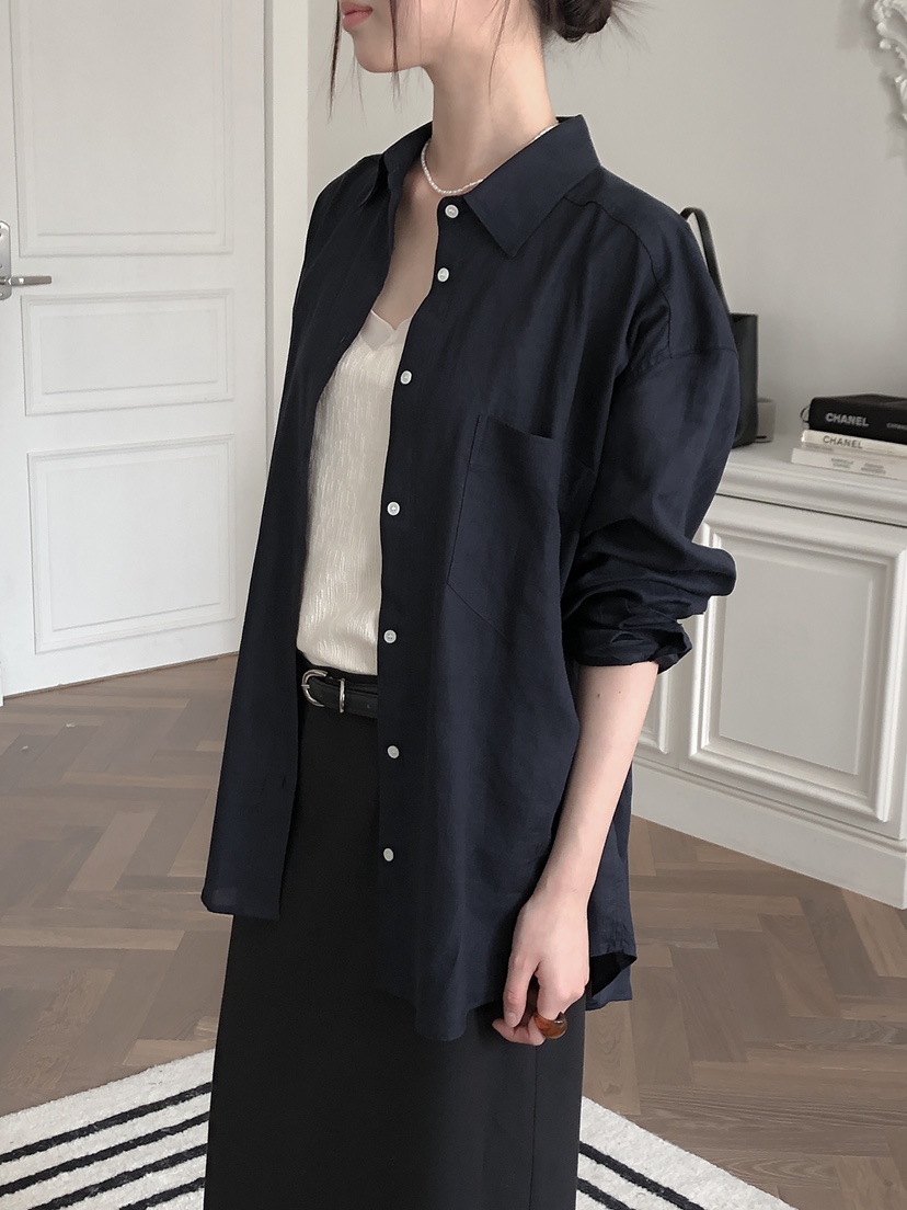 LE BUTTER東大門代購女裝新品真品時尚人氣襯衫蕾絲衫亞麻LE BUTTER襯衫/蕾絲衫
