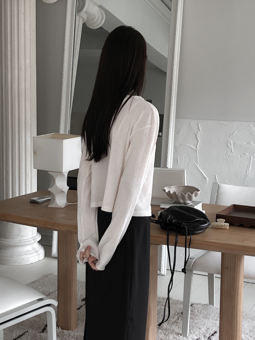 LE BUTTER韓國直郵女裝新款推薦熱賣真品休閑25春夏長袖T恤開衫LE BUTTER長袖T恤