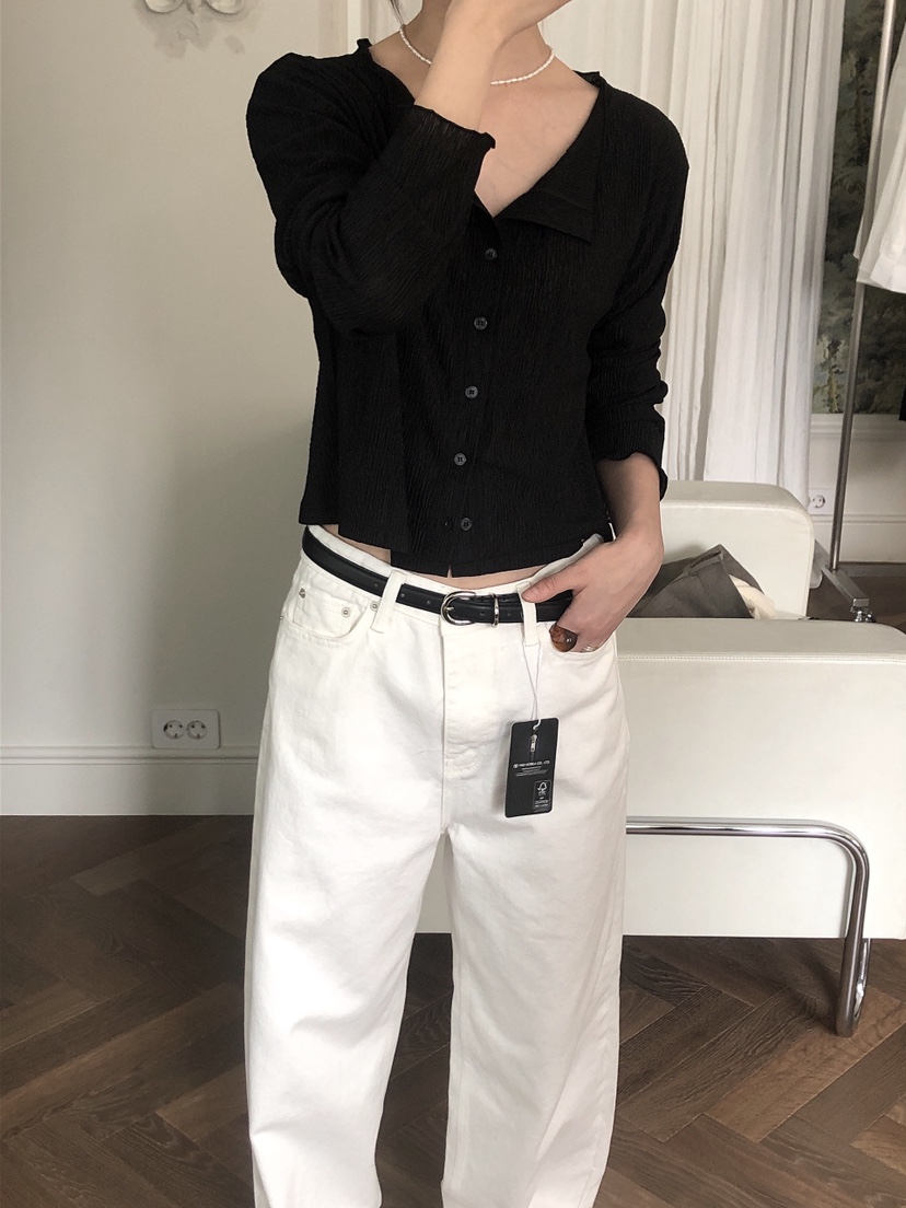 LE BUTTER韓國直郵女裝新款推薦熱賣真品休閑25春夏長袖T恤開衫LE BUTTER長袖T恤