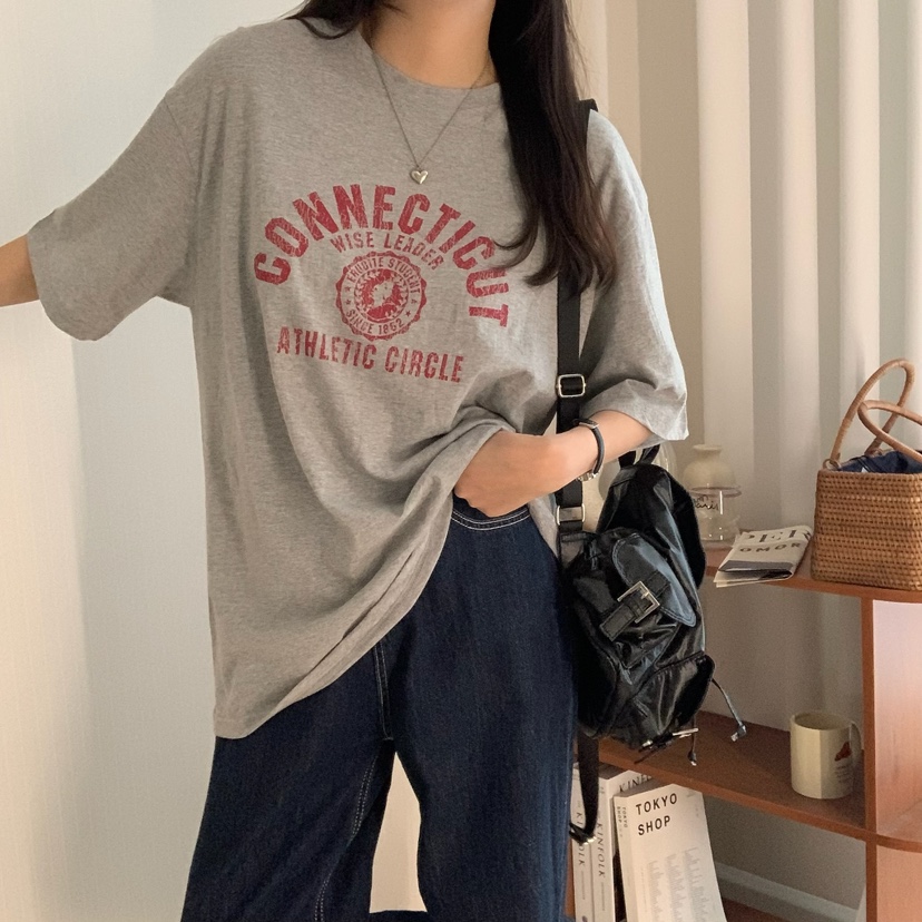 HELLO JINI東大門實拍女士新品25春夏職業真品人氣休閑T恤HELLO JINIT恤