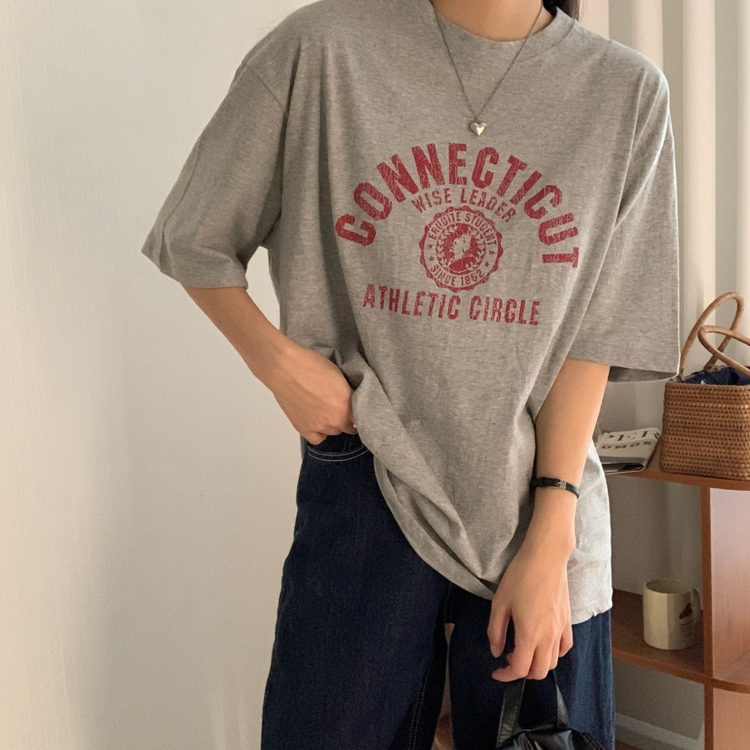 HELLO JINI東大門實拍女士新品25春夏職業真品人氣休閑T恤HELLO JINIT恤