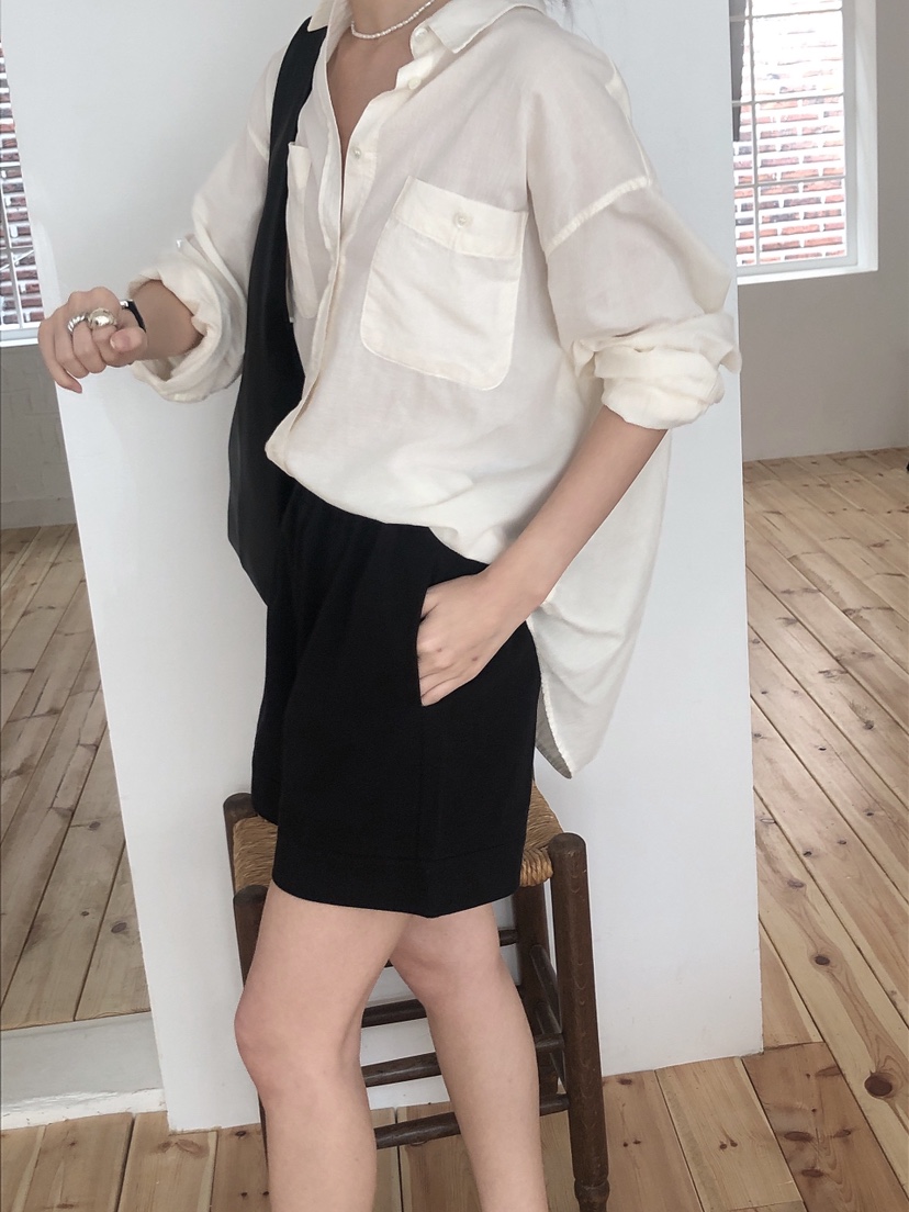 LE BUTTER韓國代購女裝新款休閑人氣時尚真品推薦短褲棉質LE BUTTER短褲