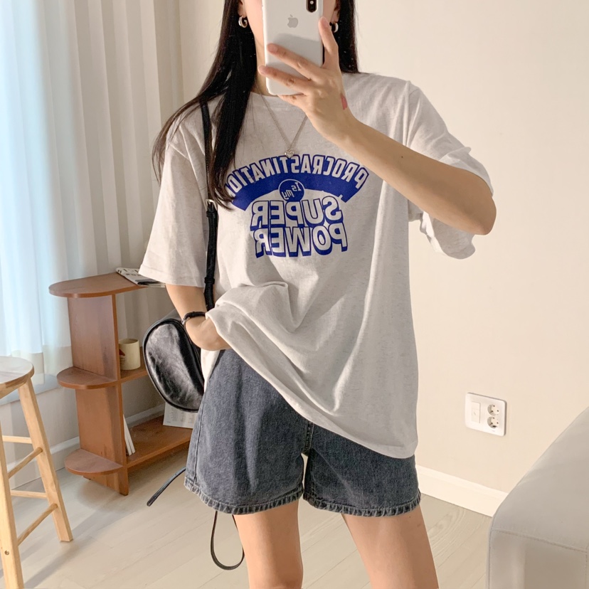 HELLO JINI韓國代購女士新品25春夏職業人氣時尚熱賣休閑T恤HELLO JINIT恤