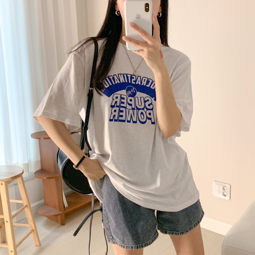 HELLO JINI韓國代購女士新品25春夏職業人氣時尚熱賣休閑T恤HELLO JINIT恤