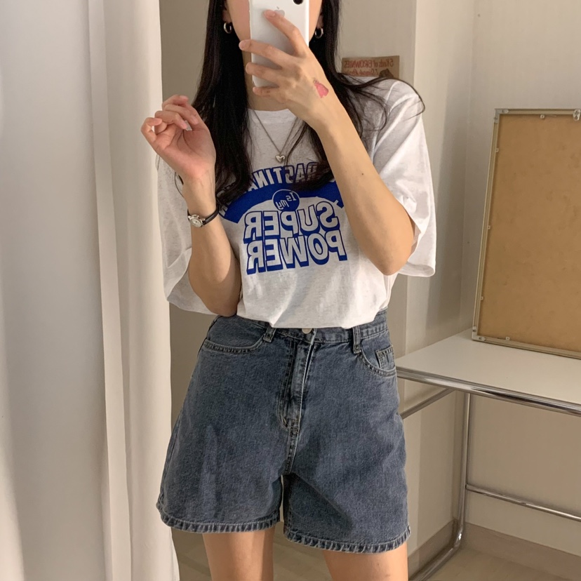HELLO JINI韓國代購女士新品25春夏職業人氣時尚熱賣休閑T恤HELLO JINIT恤