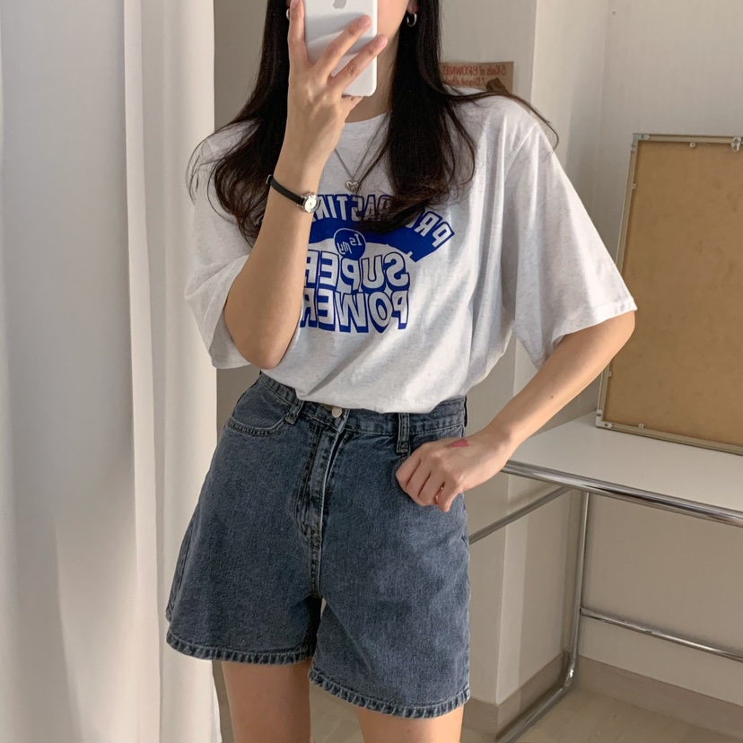 HELLO JINI韓國代購女士新品25春夏職業人氣時尚熱賣休閑T恤HELLO JINIT恤