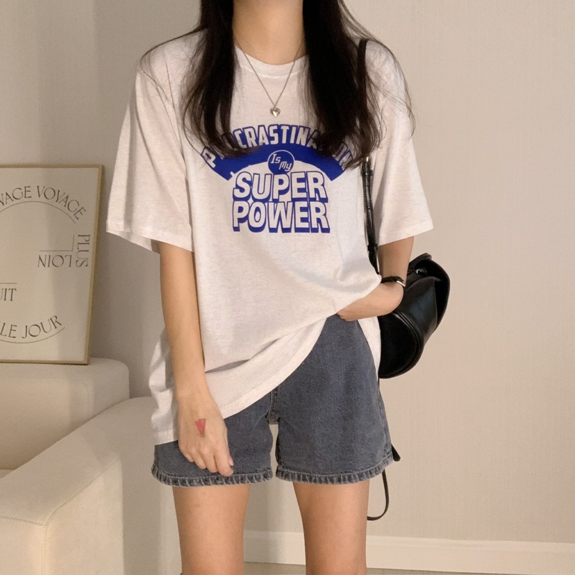 HELLO JINI韓國代購女士新品25春夏職業人氣時尚熱賣休閑T恤HELLO JINIT恤