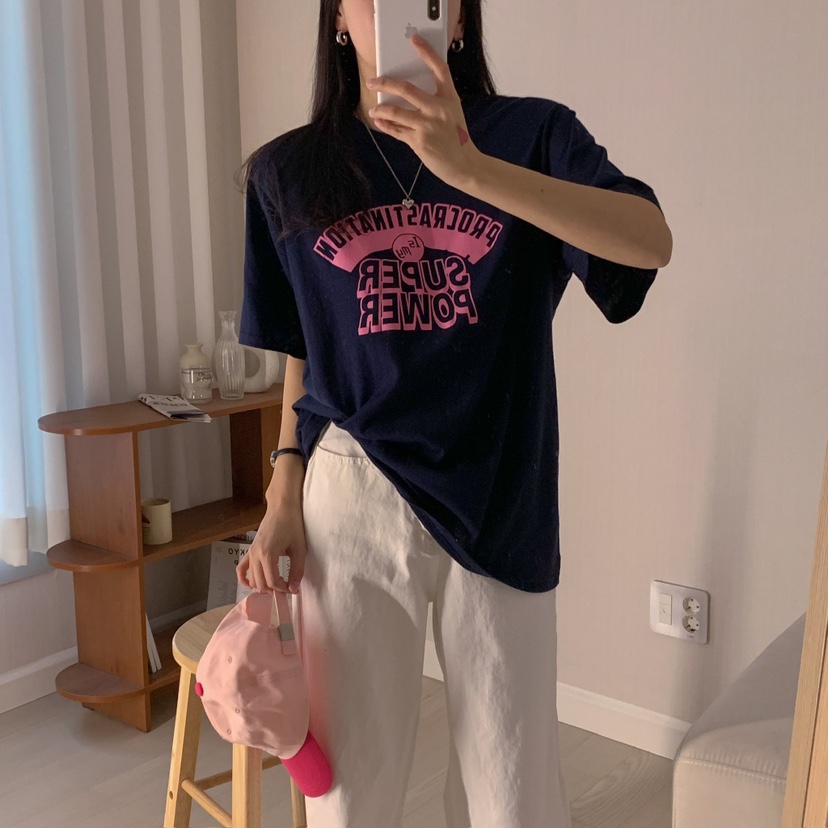 HELLO JINI韓國代購女士新品25春夏職業人氣時尚熱賣休閑T恤HELLO JINIT恤