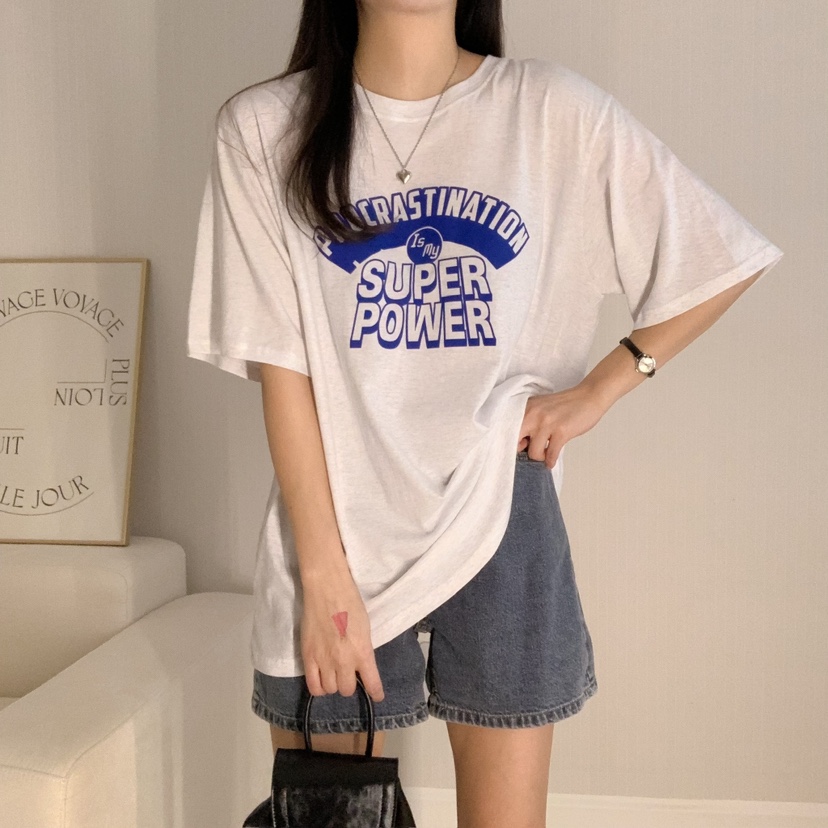 HELLO JINI韓國代購女士新品25春夏職業人氣時尚熱賣休閑T恤HELLO JINIT恤