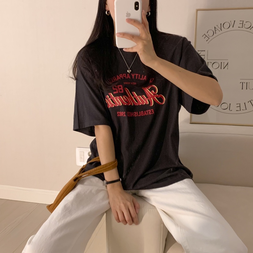 HELLO JINI韓國代購女裝新款25春夏真品時尚休閑熱賣推薦T恤HELLO JINIT恤