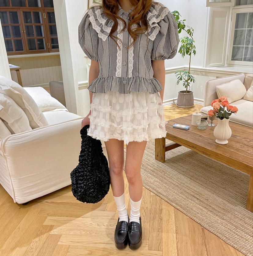 BOUTIQUE-L韓國代購女裝新款熱賣人氣時尚休閑推薦襯衫蕾絲衫BOUTIQUE-L襯衫/蕾絲衫圖色2