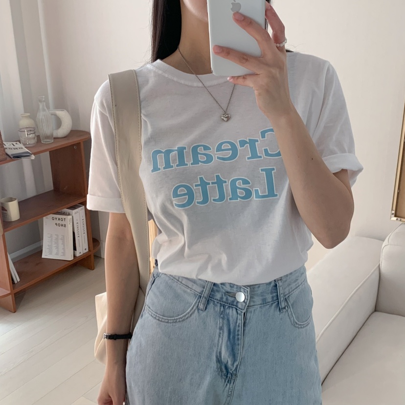 HELLO JINI韓國直郵女裝新款25春夏真品休閑職業人氣熱賣T恤HELLO JINIT恤圖色2