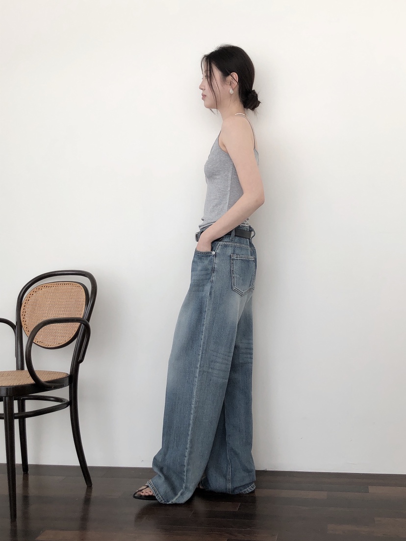 LE BUTTER東大門代購女士新品25春夏推薦職業真品人氣牛仔褲LE BUTTER牛仔褲