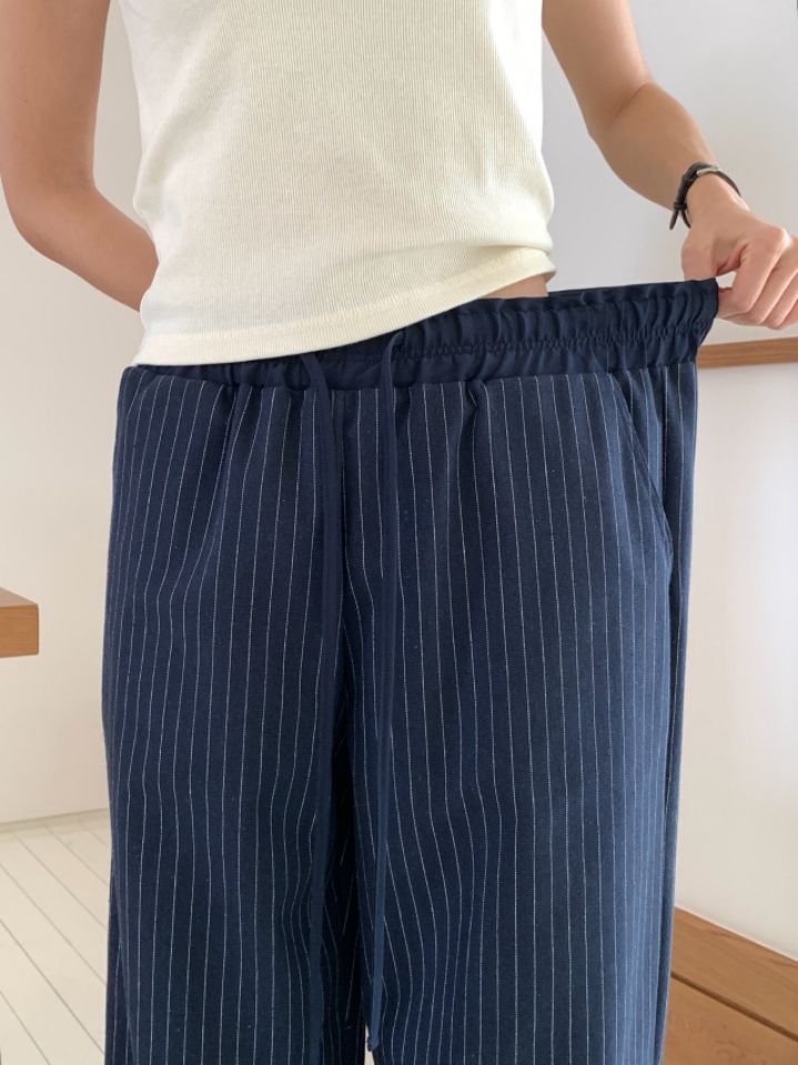 VERT NEUF東大門代購女裝新款熱賣人氣職業25春夏休閑褲亞麻VERT NEUF休閑褲