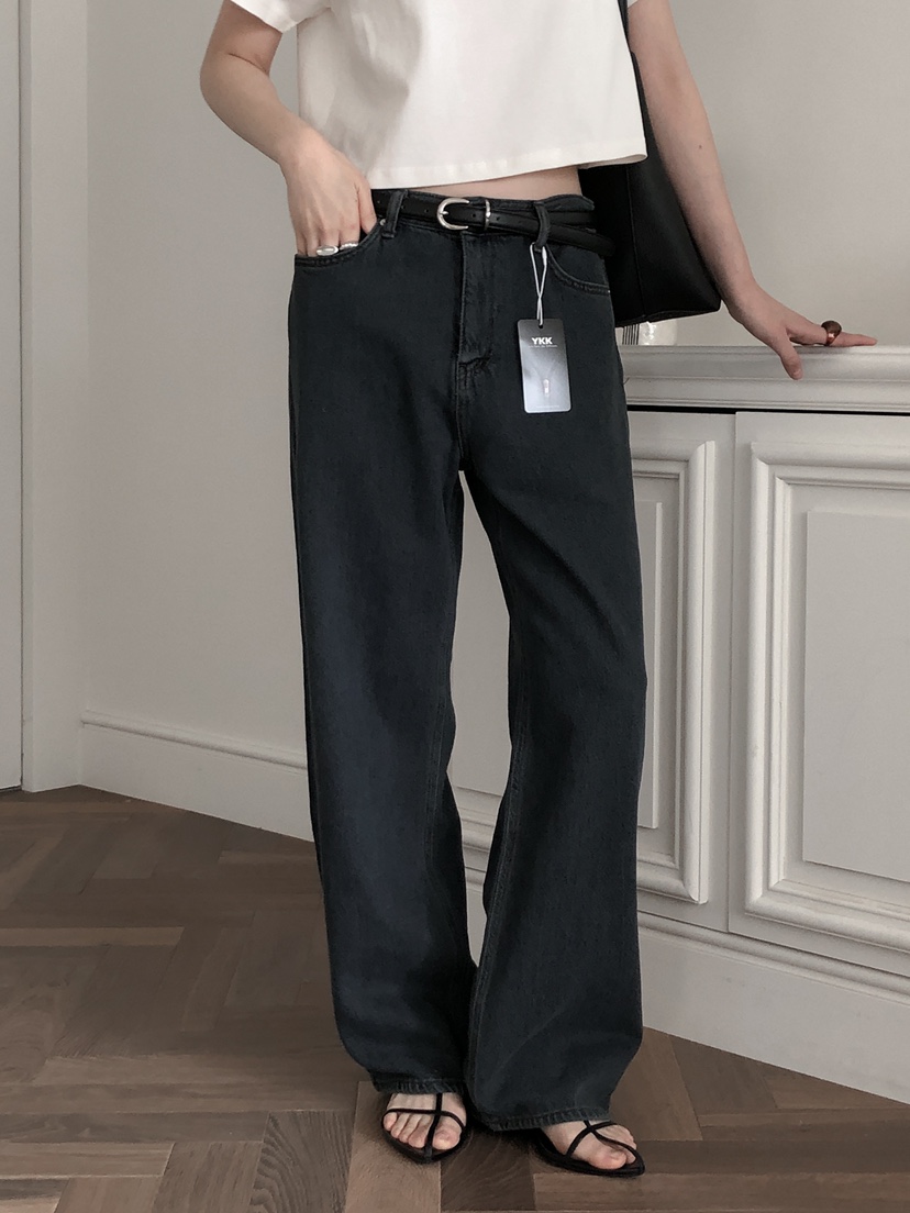 LE BUTTER韓國代購女裝新品人氣休閑熱賣25春夏職業牛仔褲LE BUTTER牛仔褲