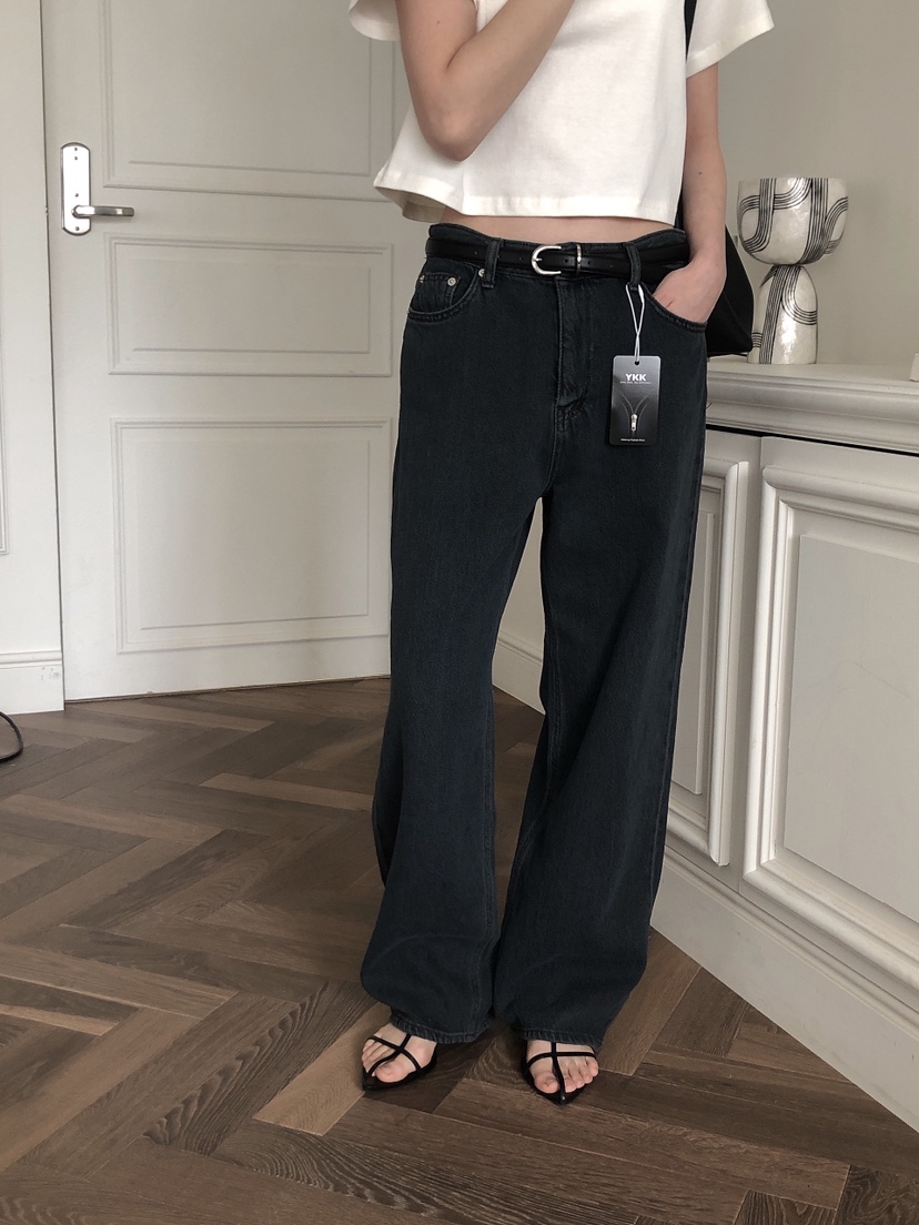 LE BUTTER韓國代購女裝新品人氣休閑熱賣25春夏職業牛仔褲LE BUTTER牛仔褲