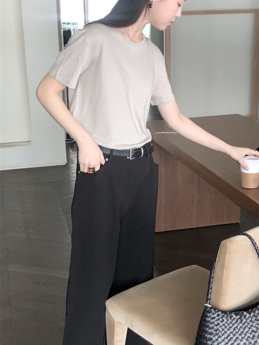 LE BUTTER韓國直郵女裝新款職業25春夏推薦人氣真品T恤天絲LE BUTTERT恤