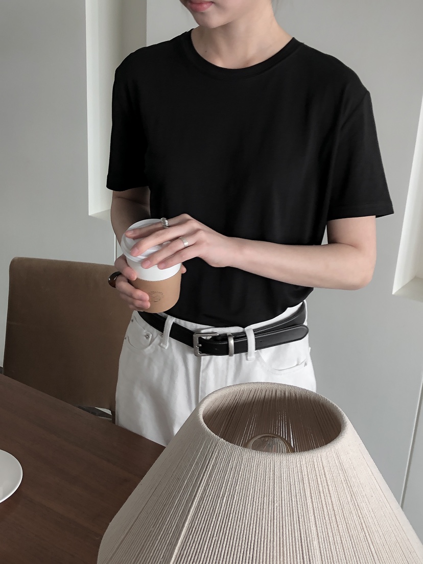 LE BUTTER韓國直郵女裝新款職業25春夏推薦人氣真品T恤天絲LE BUTTERT恤