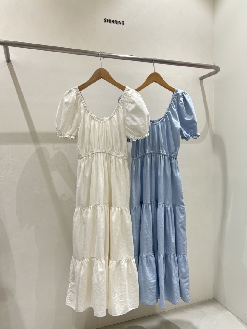 SHIRRING韓國直郵女士新品真品休閑時尚熱賣25春夏推薦連衣裙SHIRRING連衣裙