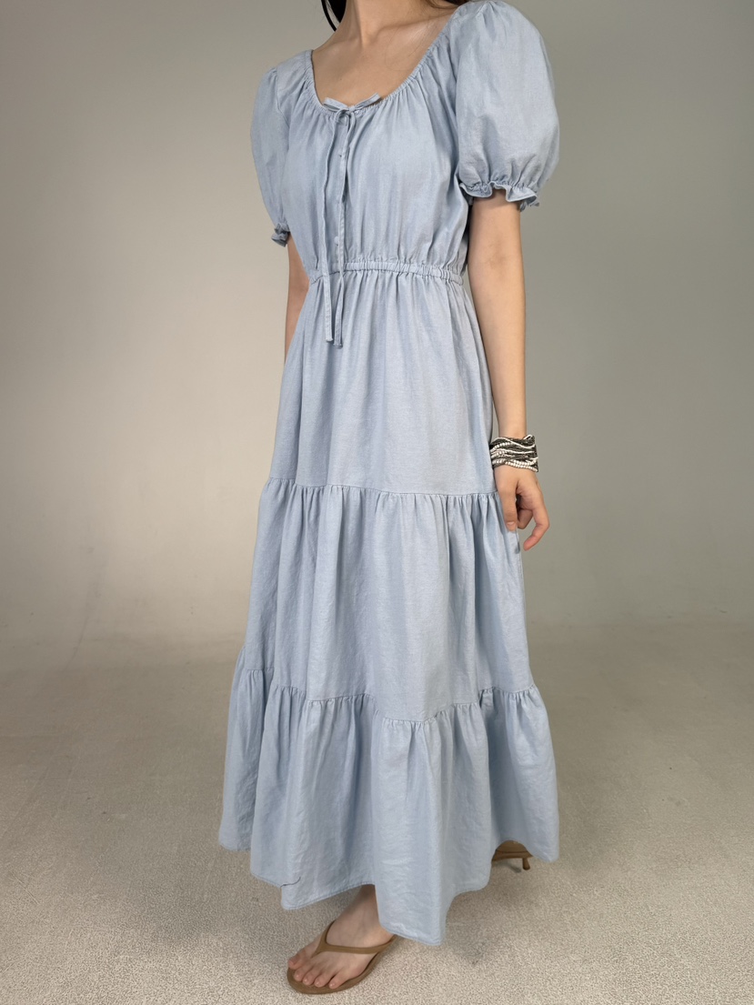 SHIRRING韓國直郵女士新品真品休閑時尚熱賣25春夏推薦連衣裙SHIRRING連衣裙