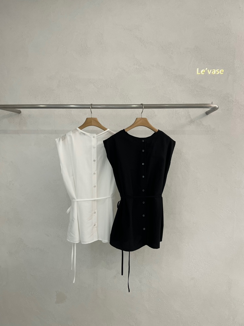 LE VASE東大門直郵女士新品休閑熱賣職業人氣吊帶背心含腰繩LE VASE吊帶/背心