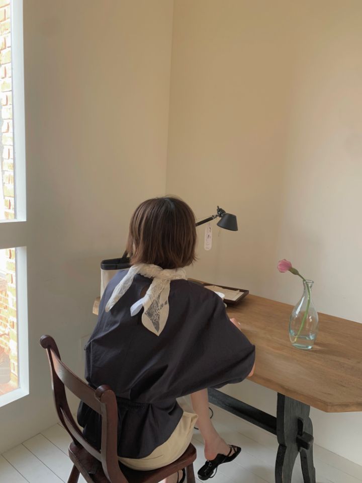MARE東大門實拍女士新款25春夏休閑人氣襯衫蕾絲衫含腰繩腰帶MARE襯衫/蕾絲衫
