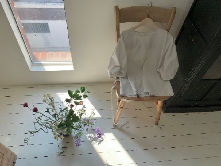 MARE東大門實拍女士新款25春夏休閑人氣襯衫蕾絲衫含腰繩腰帶MARE襯衫/蕾絲衫
