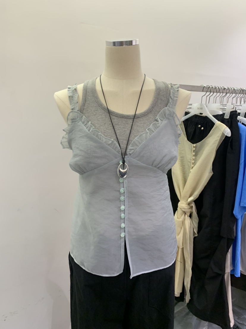 ESCHER東大門直郵女裝新品真品休閑職業25春夏人氣吊帶背心ESCHER吊帶/背心圖色3