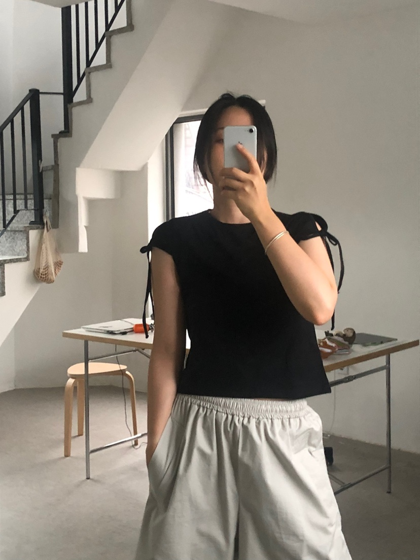 NOPROBLEM東大門實拍女士新品25春夏人氣真品職業時尚推薦T恤NOPROBLEMT恤圖色2