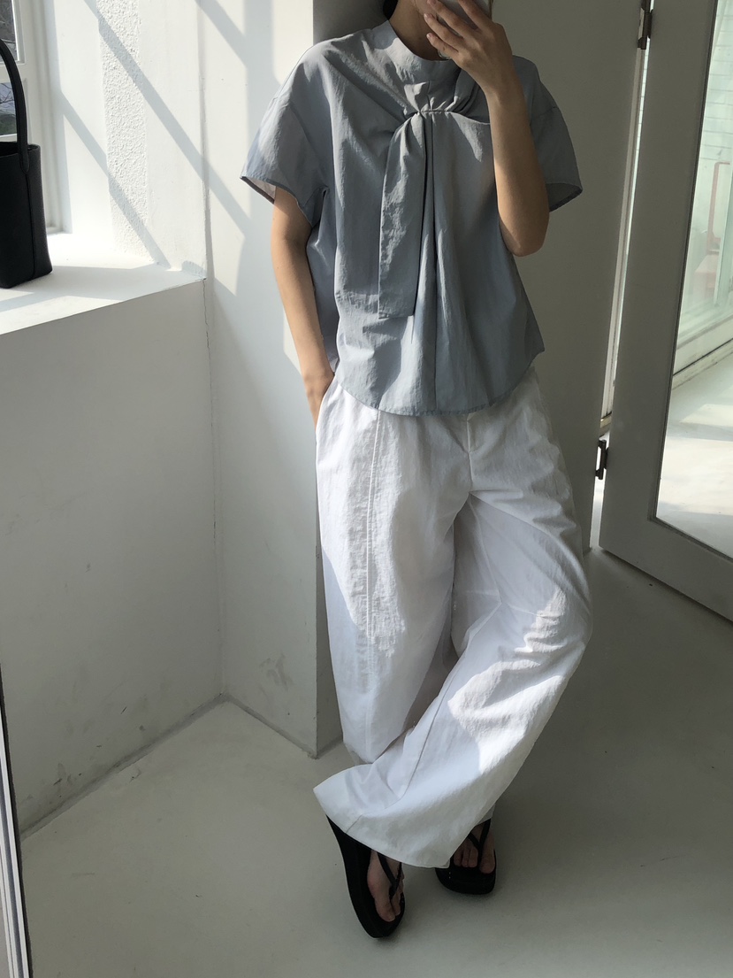 LOGON韓國代購女裝新品職業人氣熱賣時尚休閑25春夏襯衫蕾絲衫LOGON襯衫/蕾絲衫