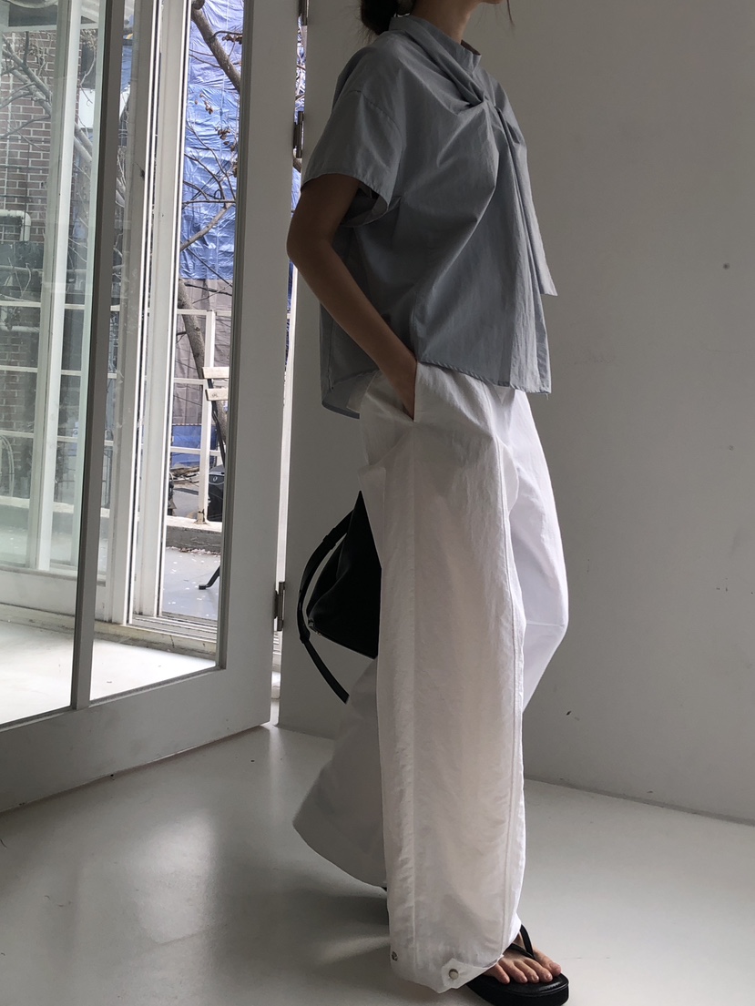 LOGON韓國代購女裝新品職業人氣熱賣時尚休閑25春夏襯衫蕾絲衫LOGON襯衫/蕾絲衫