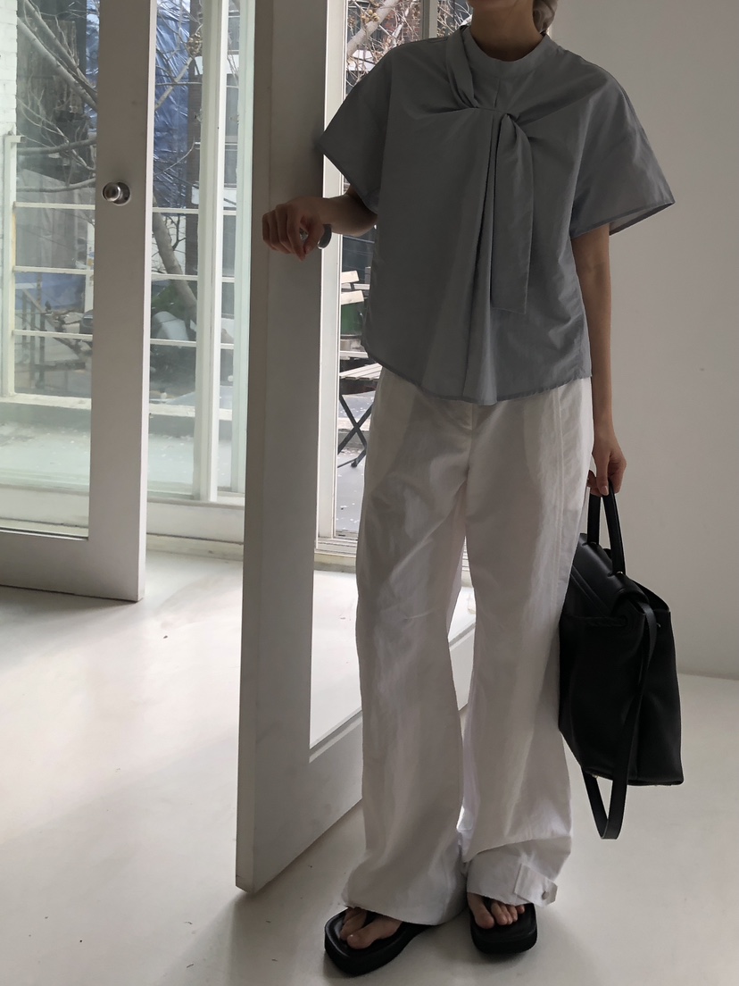 LOGON韓國代購女裝新品職業人氣熱賣時尚休閑25春夏襯衫蕾絲衫LOGON襯衫/蕾絲衫