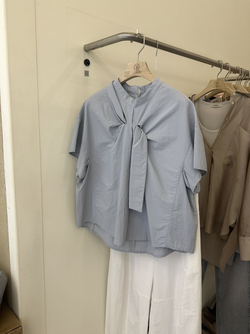 LOGON韓國代購女裝新品職業人氣熱賣時尚休閑25春夏襯衫蕾絲衫LOGON襯衫/蕾絲衫圖色2