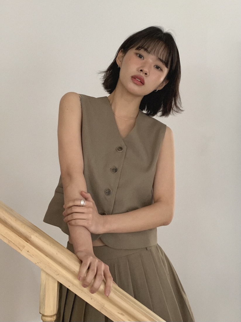 SLAT韓國直郵女士新品真品時尚推薦休閑熱賣職業25春夏馬甲SLAT馬甲