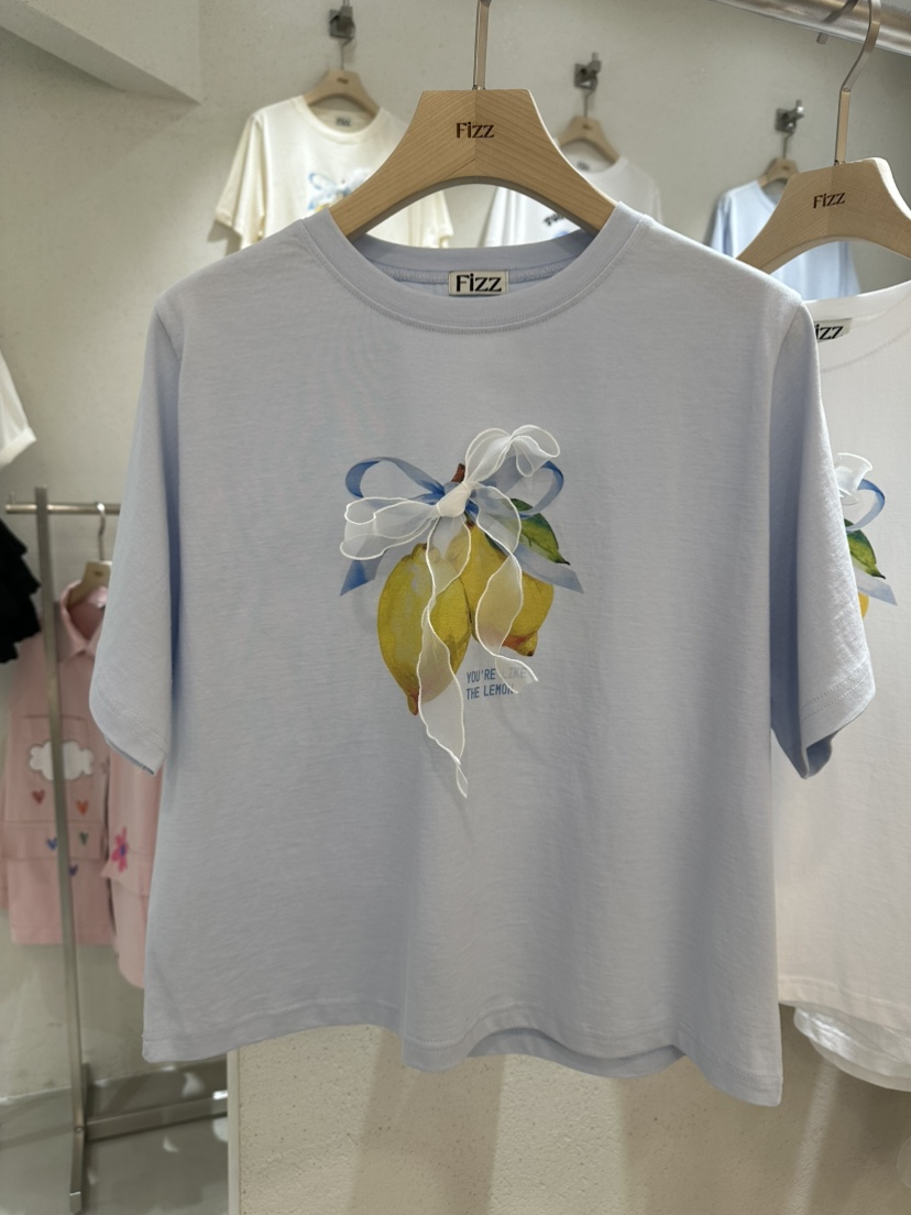 FIZZ東大門實拍女裝新款時尚熱賣推薦真品人氣休閑職業25春夏T恤FIZZT恤圖色2