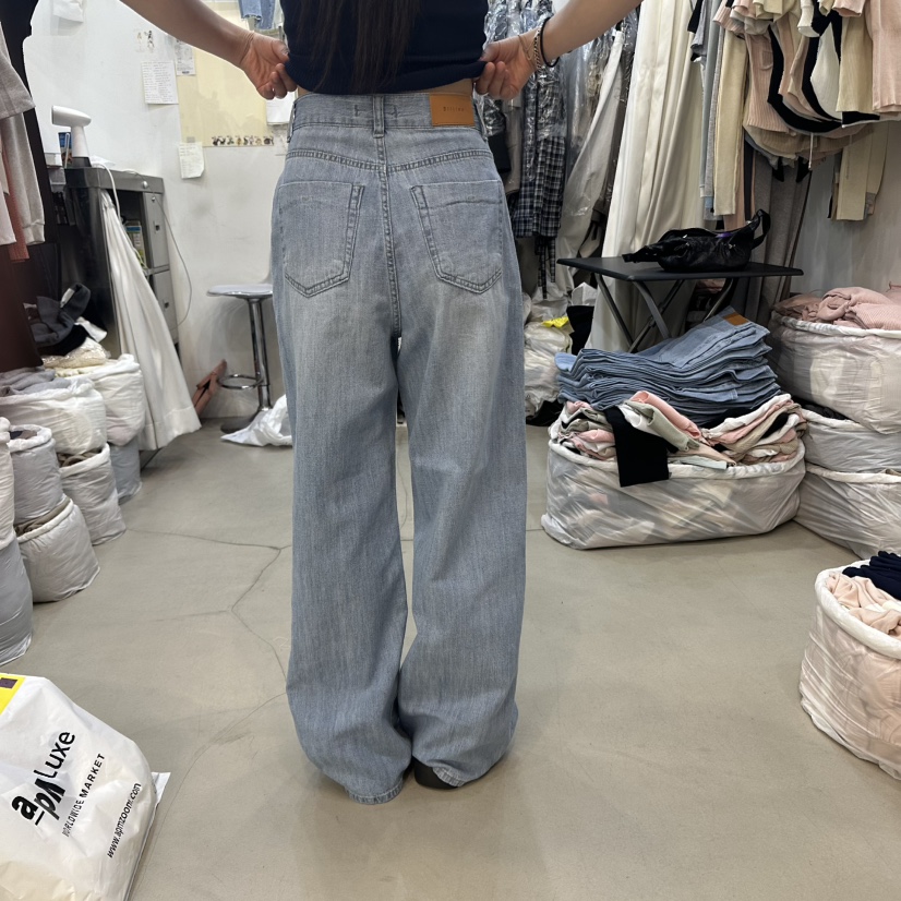 BILLION-L東大門代購女裝新款推薦25春夏時尚人氣牛仔褲亞麻BILLION-L牛仔褲