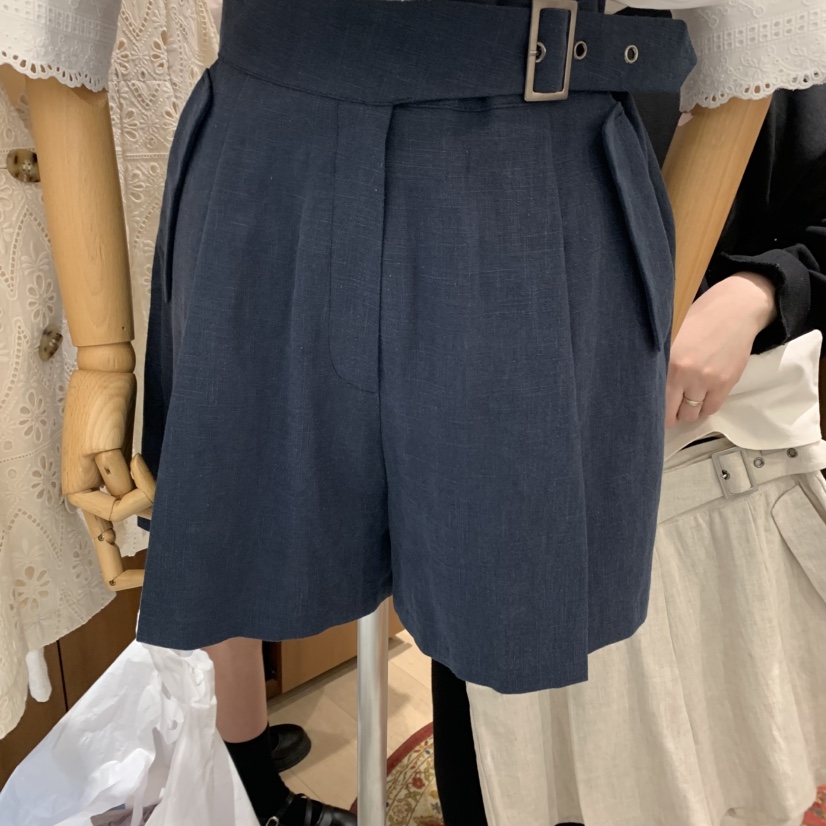 OGI東大門實拍女士新款休閑人氣熱賣時尚25春夏職業短裙亞麻FLat OGI短裙圖色2