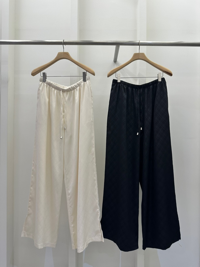 AMON韓國直郵女裝新品人氣25春夏真品職業休閑休閑褲格紋絲綢AMON休閑褲