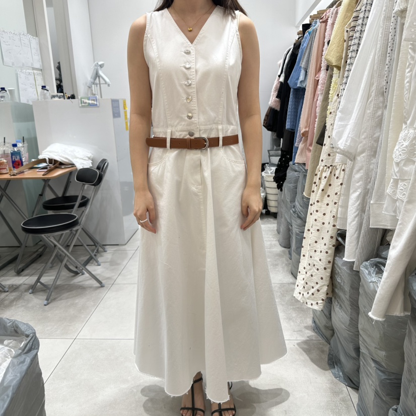 XPARTY韓國代購女士新款真品25春夏人氣職業連衣裙不含腰帶XPARTY連衣裙圖色2