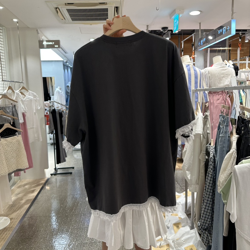 DELLING東大門實拍女裝新品職業熱賣25春夏休閑時尚人氣T恤DELLINGT恤